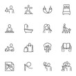 © alekseyvanin - Recreation and relaxation line icons set