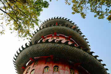 Wall Mural - Giant Dragon Temple at Wat Samphran, Nakhon Pathom, Thailand
