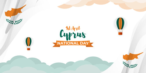 Wall Mural - Vector illustration of Happy National Day of Cyprus