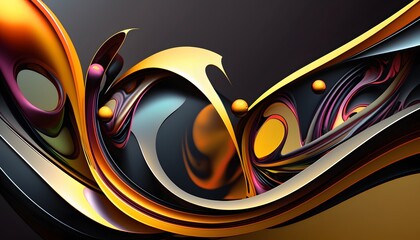 Wall Mural - abstract smooth created using ai generative technology