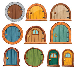 Canvas Print - set of cartoon door