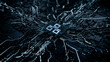 © RocknRoller Studios - Network Technology Concept with ethernet symbol on a Microchip. Data flows from the CPU across a Futuristic Motherboard. 3D render.