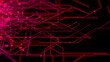 © RocknRoller Studios - Red and Pink Geometric Lines form a Futuristic Technical Grid. Computing Concept.