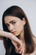 © Ananass - portrait of a young girl with clean skin without makeup, stylish minimalism and girlish beauty