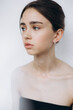 © Ananass - portrait of a young girl with clean skin without makeup, stylish minimalism and girlish beauty