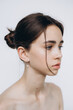 © Ananass - portrait of a young girl with clean skin without makeup, stylish minimalism and girlish beauty