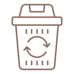 Sticker - Trash Multicolor Line Icon