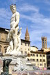 Neptune fountain. Fountain of Neptune in Florence.In the background Palazzo Vecchio in Piazza della Signoria. 