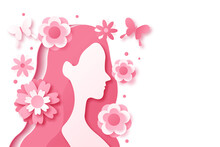 International Women S Day Side View Paper Style Png