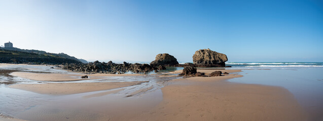 Canvas Print - panoramic view at Biarritz France