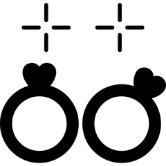 Sticker - Wedding Rings Icon