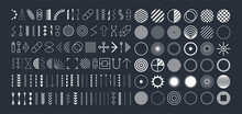 Icon Set In Thin Line Style. Collection Of Different Graphic Elements For Design. Vector Illustration For Web, Mobile Or Ui.