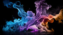 Abstract Colourful Smoke Realistic Wallpaper Background
