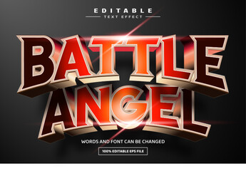 battle angel 3d editable text effect template