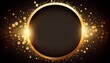 © icehawk33 - A golden bokeh frame with circular and hexagonal-shaped lights that create an elegant and inviting atmosphere. The blank center allows for customization and makes it perfect for graphic design