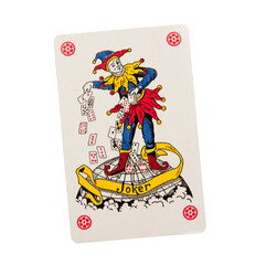 classic vintage joker playing card