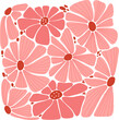 Retro floral seamless pattern. Groovy Daisy Flower