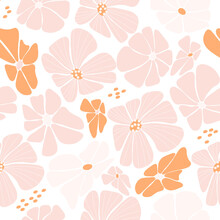 Abstract Retro Floral Seamless Pattern