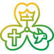 holy trinity gradient line icon