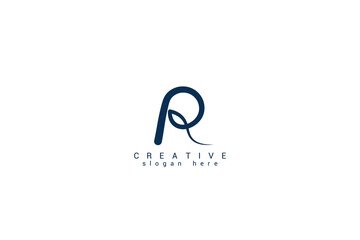 vector graphic illustration logo design with initial letter R monogram