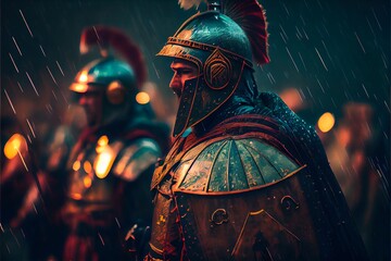 Wall Mural - Medieval formidable knights prepare for historical battle. A historical medieval concept. Generative AI Art.