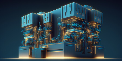 BIM concept. Developing computer systems for smart architecture. The technical aspects of software engineering and design complex systems that meet all the requirements. generative ai.