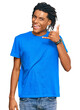 © Krakenimages.com - Young african american man wearing casual clothes smiling doing phone gesture with hand and fingers like talking on the telephone. communicating concepts.