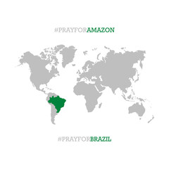  Pray for Brazil Vector Eps10