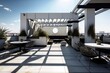 A modern rooftop terrace, urban, chic, sleek, generative AI