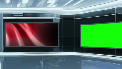 Wall Mural - Take Your News Broadcasts to the Next Level with a Virtual Studio Set