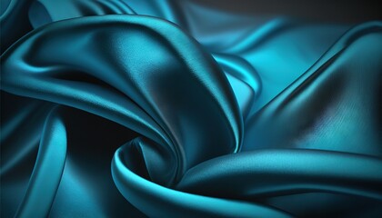 Wall Mural - a close up view of a blue satin fabric with a very soft feel to it's fabricing fabricing fabric, fabricing, fabricing, fabricing, fabricing, fabricing, fabricing, material, material,. generative ai