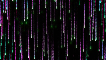 Wall Mural - abstract matrix effect with running lines of code. design. cyber reality of millions of tiny symbols