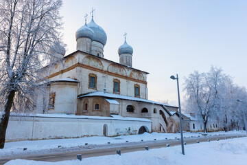 Wall Mural - Street view with the Znamensky Cathedral, an inactive Orthodox church