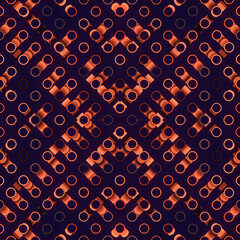 Aufkleber - Cartoon symmetrical geometric pattern with trendy gradient. Abstract modern art design 3d rendering digital illustration
