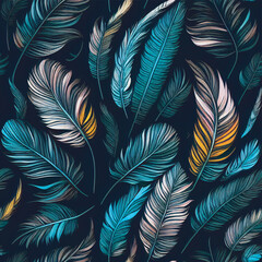  seamless pattern with feathers