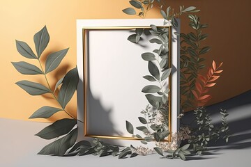 Wall Mural - Organic Frame Aesthetic Simple Modern Frame Vintage Frame. Generative AI