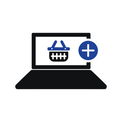 Sticker - Online store shopping cart icon