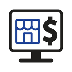 Sticker - Online ecommerce store icon