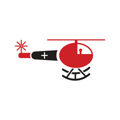 Canvas Print - emergency helicopter services icon