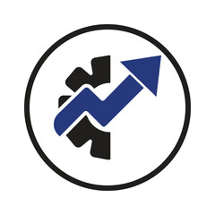 Sticker - Money growth management icon