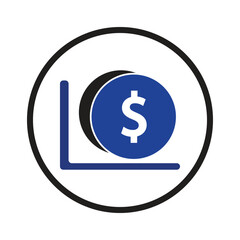 Sticker - financial money growth icon