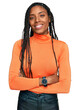 © Krakenimages.com - African american woman wearing casual clothes happy face smiling with crossed arms looking at the camera. positive person.