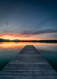 Fototapeta Pomosty - Forggensee bei Sonnenuntergang 2
