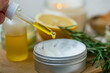Aromatherapy oil spa setting