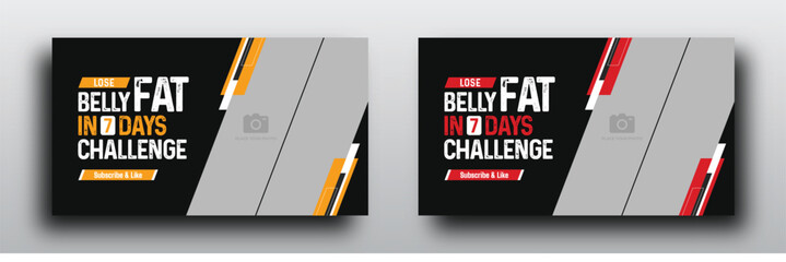 Wall Mural - Fitness training youtube video thumbnail 