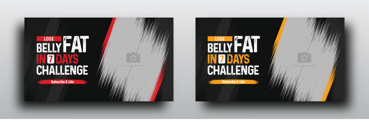 Wall Mural - Fitness training youtube video thumbnail