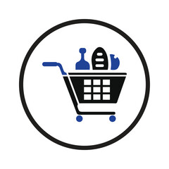 Sticker - grocery shopping icon