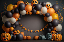 Decoração De Balões Com Aboboras Feliz Dia Das Bruxas, Decorativos Para Festa De Halloween Dia Dos Mortos 