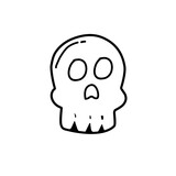 Fototapeta Młodzieżowe - cute skull line icon