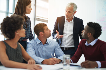Aufkleber - They rely on their ability to function as a team. Cropped shot of corporate businesspeople in the boardroom.